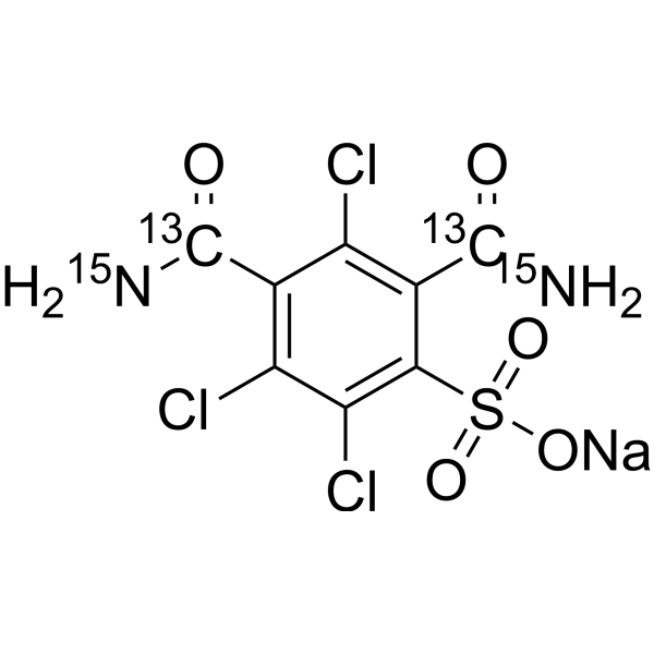 2,4-Dicarbamoyl-3,5,6-trichlorobenzenesulfonate (sodium)-13C2,15N2
